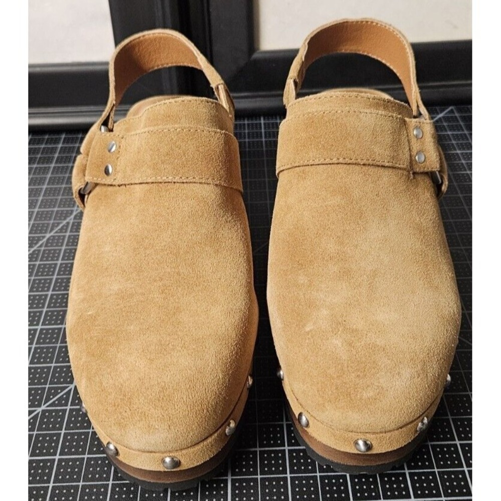 Lucky Brand Women's Blaton Backstrap Clog, Rich Saddle, 6M suede upper